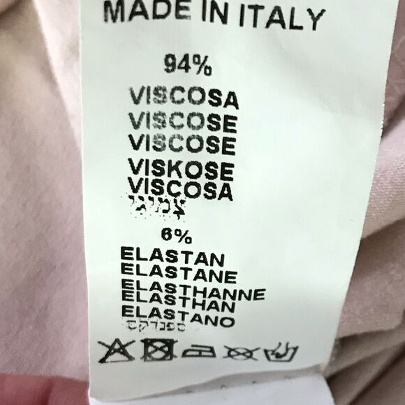 Suzy D London Ballet Pink Faux Wrap Drape VNeck Tee S/M - Picture 7 of 12